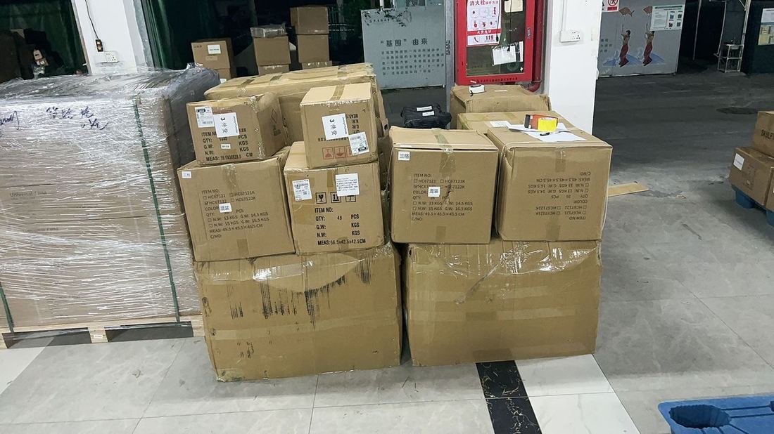 Client cartons ready to ship